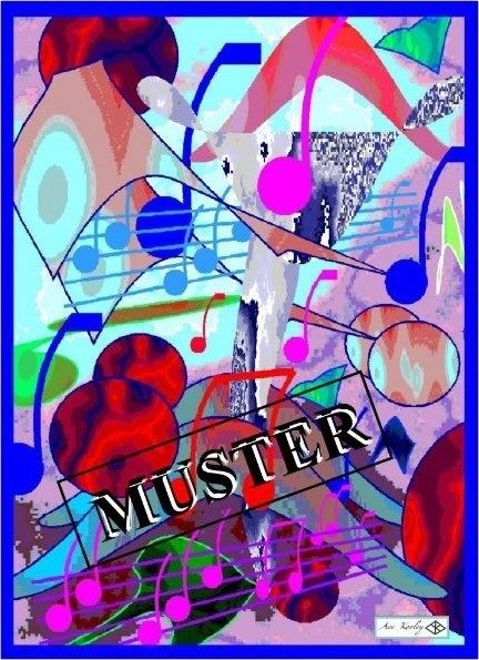 Kunstwerk „Musictown“ von Ace Kooley mit Aufdruck MUSTER