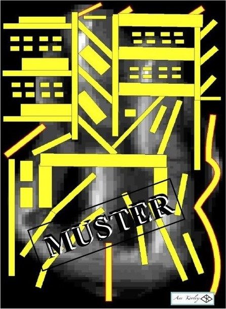 Kunstwerk „City“ von Ace Kooley mit Aufdruck MUSTER